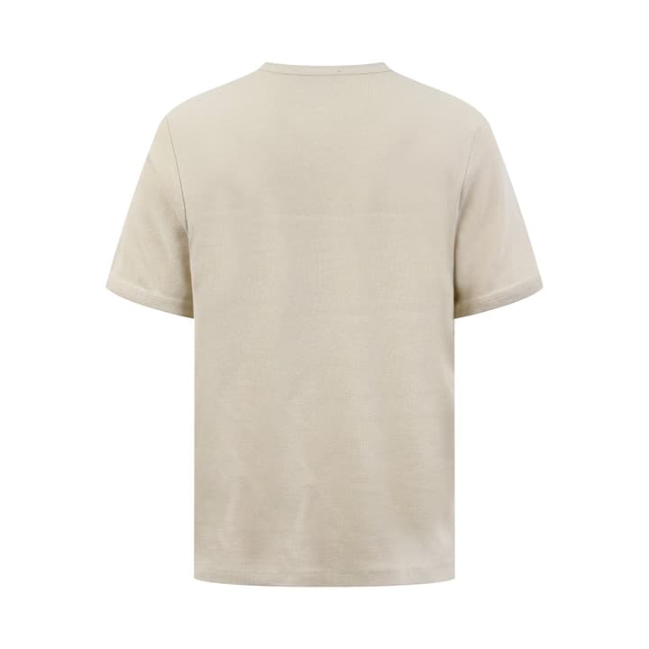 Prada Triangle Logo Waffle T-Shirt in Limestone Beige