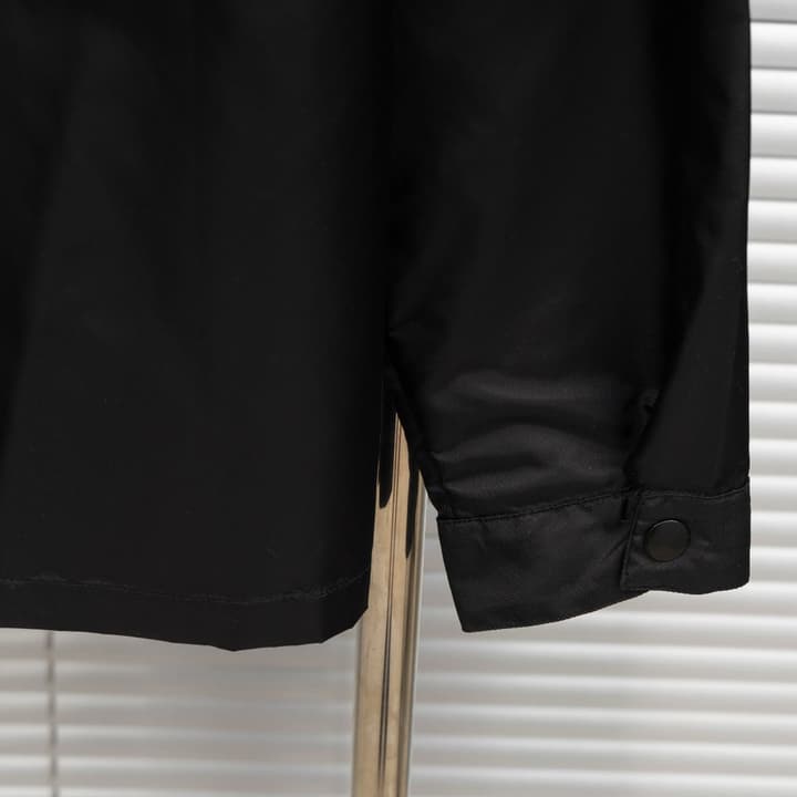 Prada Woven Leather Label Logo Shirt Jacket