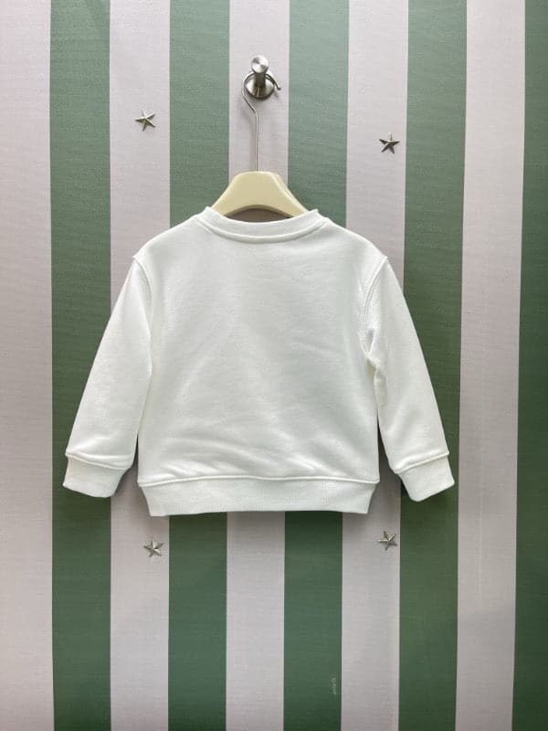 Ralph Lauren Kids Crewneck Sweatshirt – 2025AW in White With Graphic Print