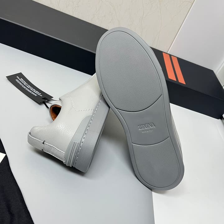 Zegna SECONDSKIN Triple Stitch™ Casual Sneakers in Monochromatic Black