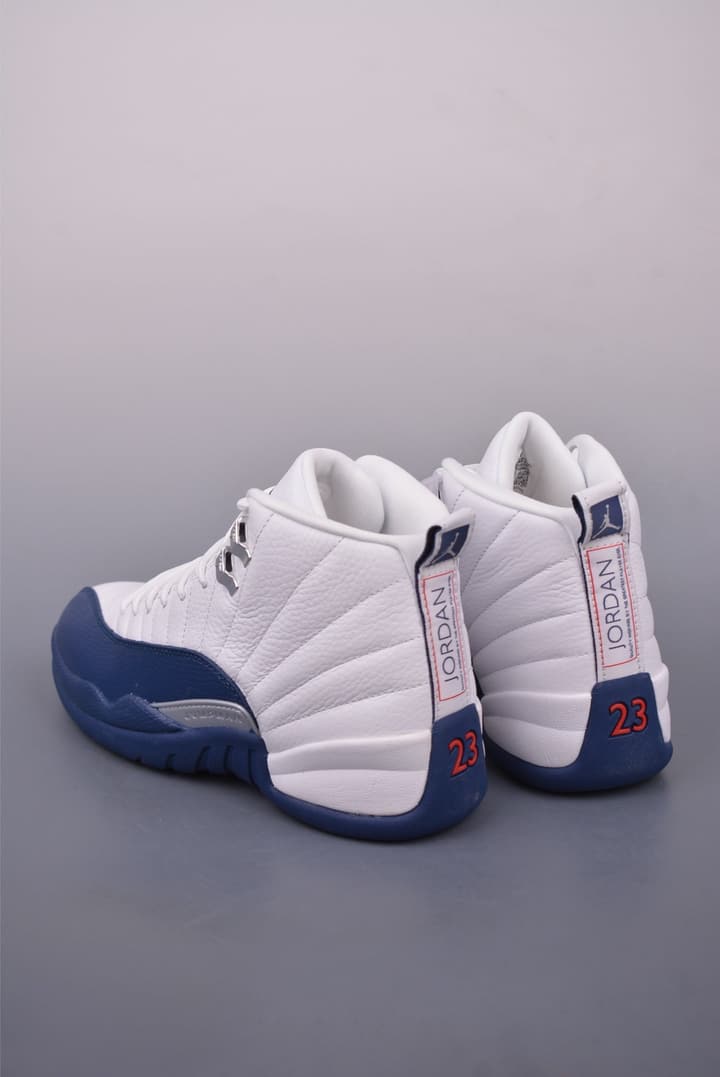Air Jordan AJ12 White/Blue Basketball Shoes