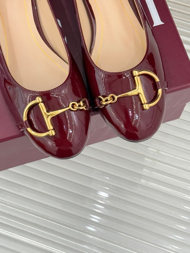 Gucci Horsebit Block Heel Pumps – 25FW in Deep Burgundy Patent Leather