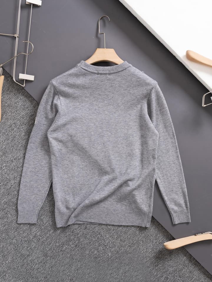 Moncler Round Neck Knit Sweater – 2024 Collection in Black