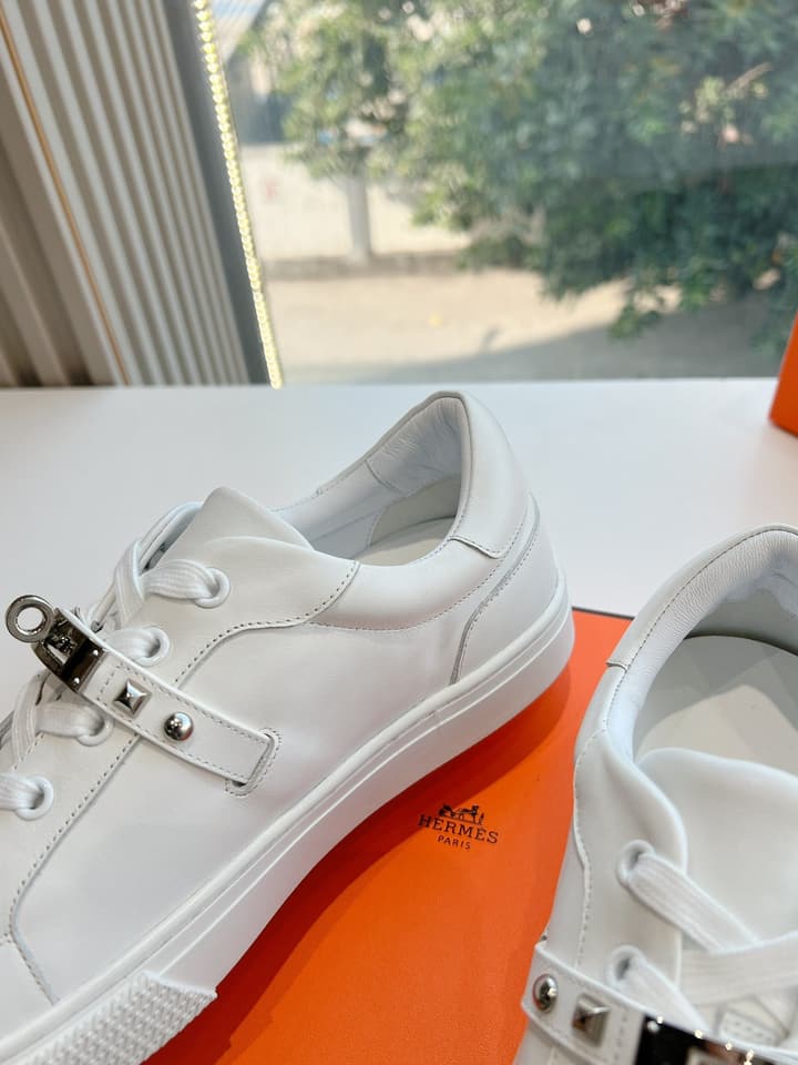 Hermès Bouncing Men's Sneakers in Black Leather