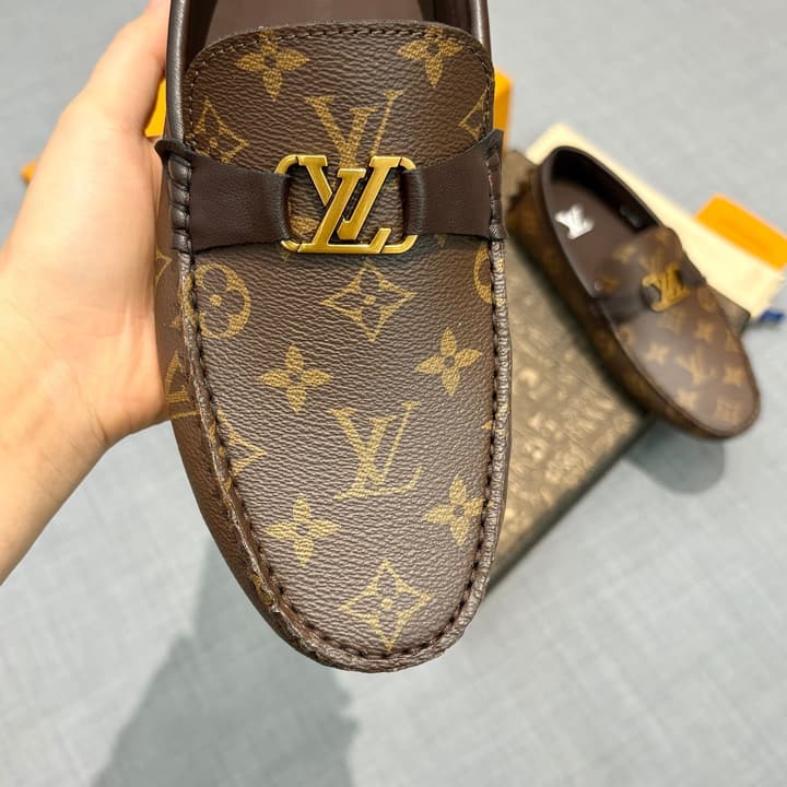 Louis Vuitton Men's Monogram Driving Shoes in Black