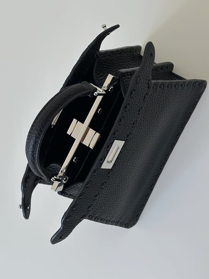 Fendi Peekaboo I See You Petite Satchel in Classic Black