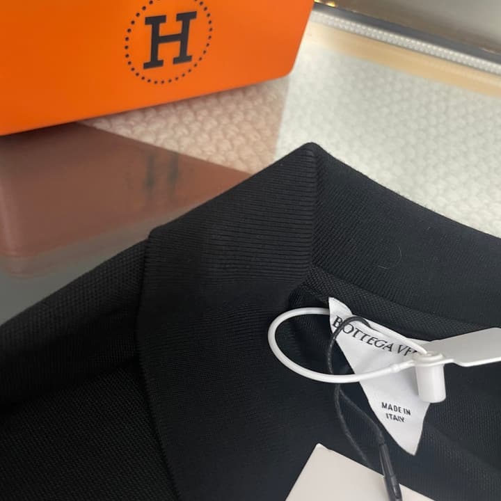 Bottega Veneta Lapel Logo T-Shirt – 2025SS in Black