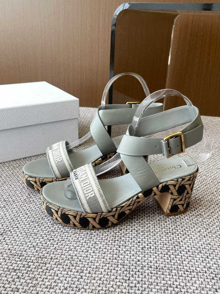 Dior Riviera Dway Wedge Sandals – Spring/Summer 2025 Collection in Black