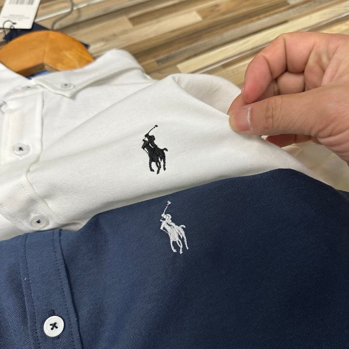 Ralph Lauren Embroidered Oxford Cotton Shirt – 2025 in Navy Blue