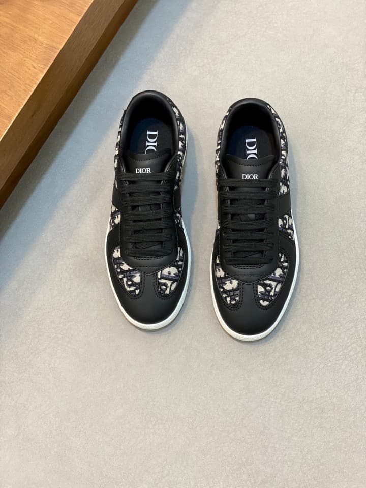Dior D-Sketch Futuristic Sneakers in Black D-sketch Pattern
