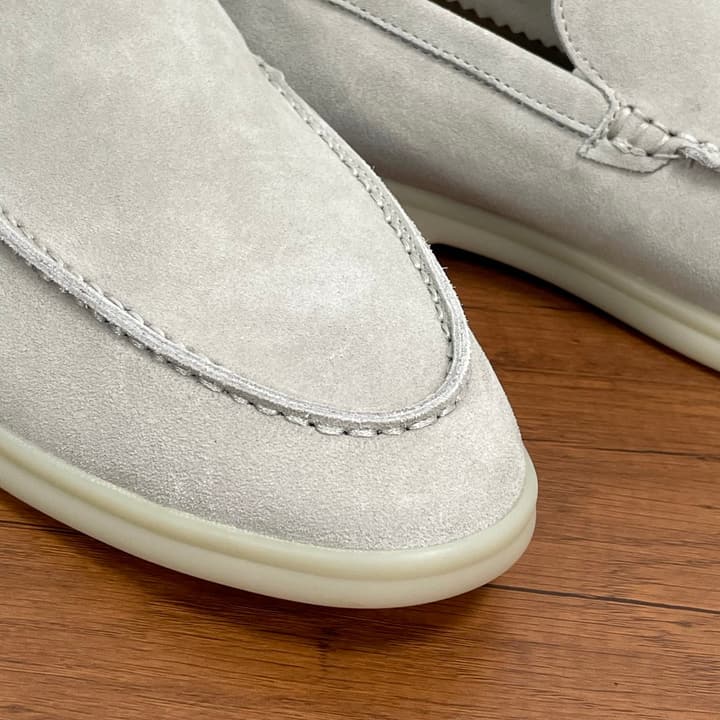 Loro Piana Suede Slip-On Loafers in Black Suede