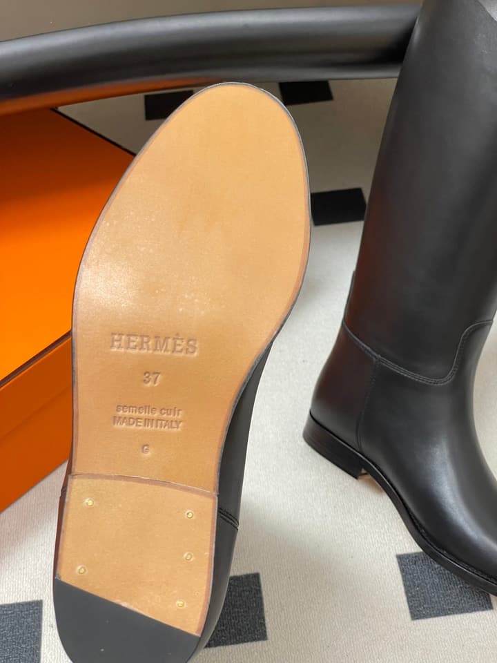 Hermès Jumping Kelly Buckle Knee-High Boots