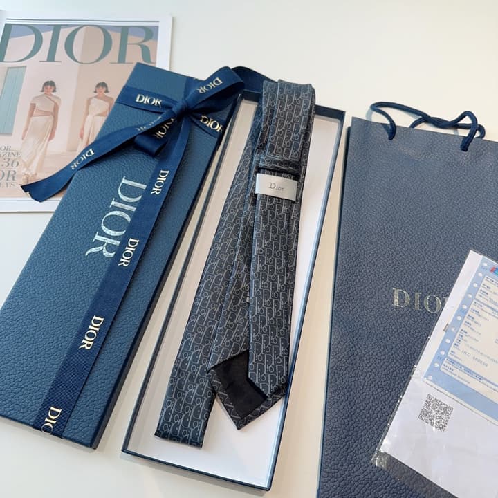 Dior Men's Logo Jacquard Tie