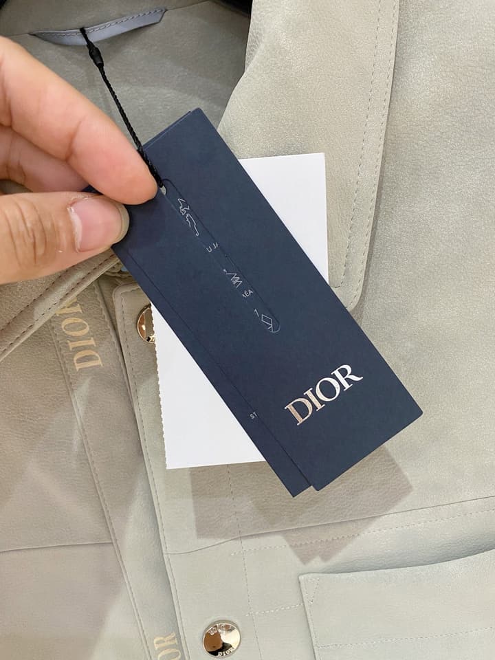 Dior Leather Jacket – 2025SS/FW Collection in Light Gray Suede Jacket