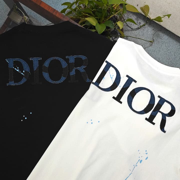 Dior Embroidered Logo Cotton T-Shirt – 2026SS in Black