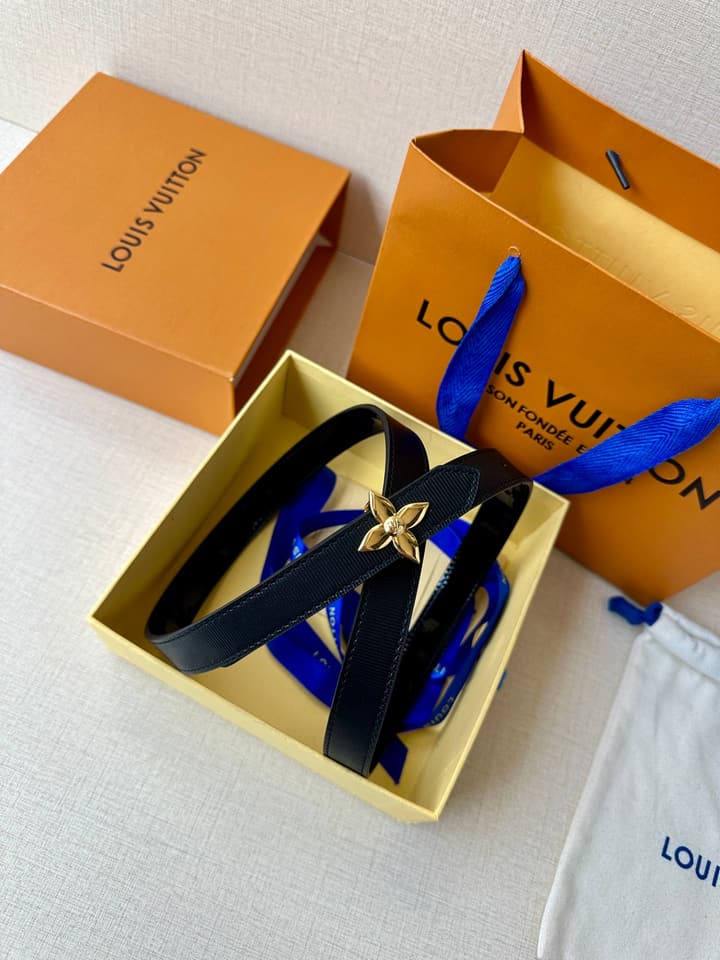 Louis Vuitton Iconic Reversible Monogram Belt in Gold Hardware