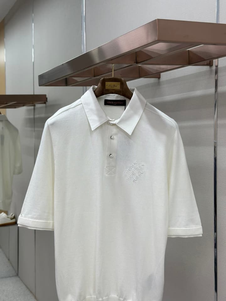 Louis Vuitton Knit Polo Shirt in Classic White
