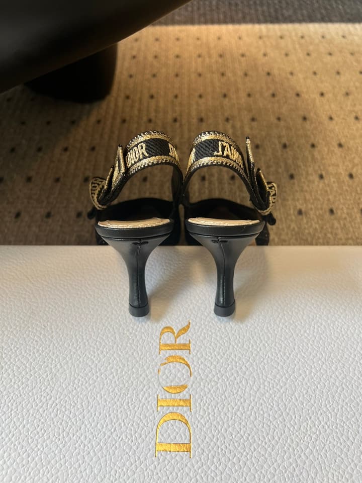 Dior Classic Polka Dot Bow Pumps in Deep Quilted Black