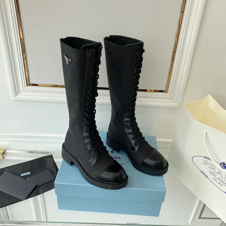 Prada Runway Knee-High Boots – 2023 Collection