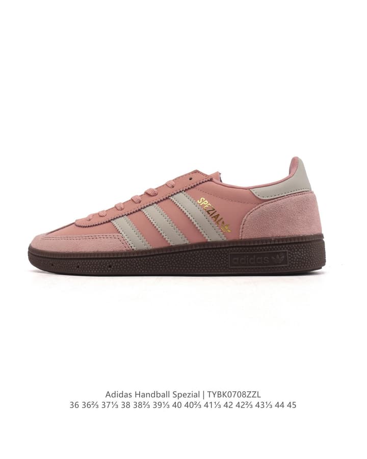 Adidas Handball Spezial Low-Top Retro Sneakers in Dusty Pink Suede