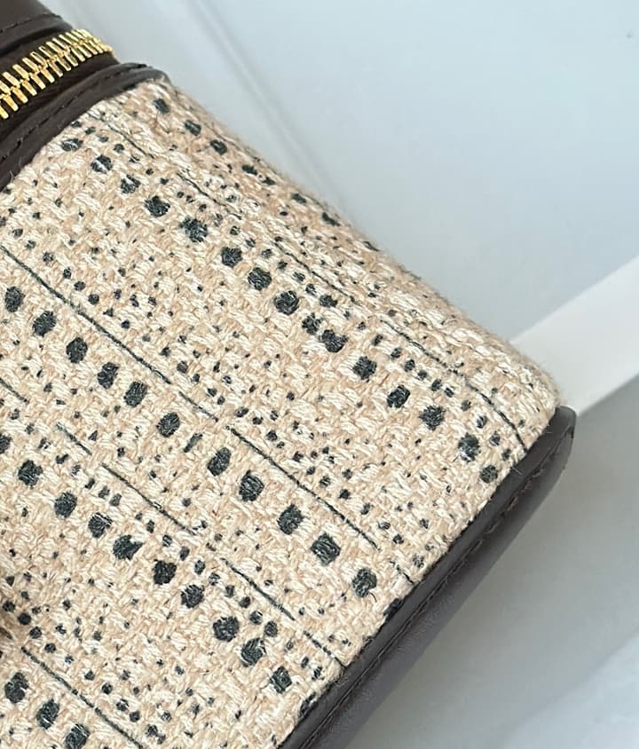 Loro Piana Extra Bag L23 in Brown And Beige Jacquard