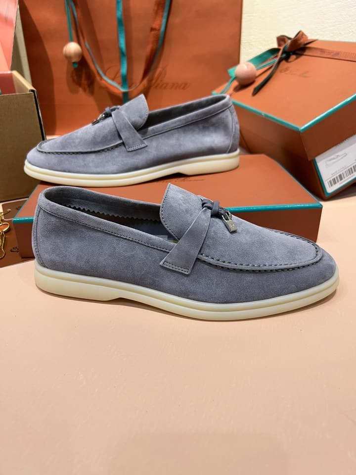 Loro Piana My Charms Classic Loafers in Nude