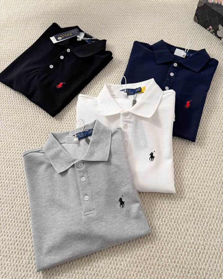 Ralph Lauren Small Pony Embroidered Polo Shirt in Black