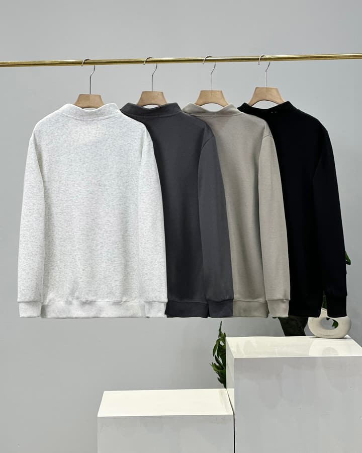 Moncler Men's Crewneck Cotton Sweatshirt – Autumn/Winter Collection in Black