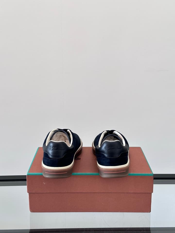 Loro Piana WeekendWalk Suede Sneakers in Cream Suede