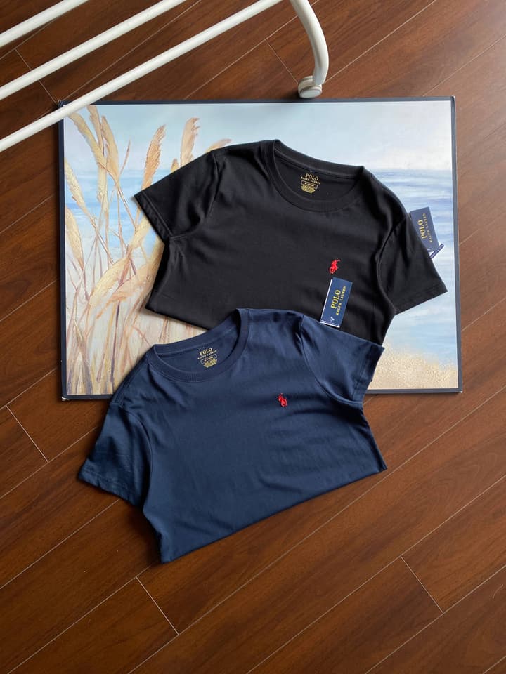 Ralph Lauren Pony Logo Crewneck T-Shirt in Black