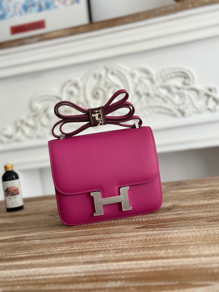 Hermès Constance Bag – Rose Purple Epsom Leather in Pink With Gold Hardware
