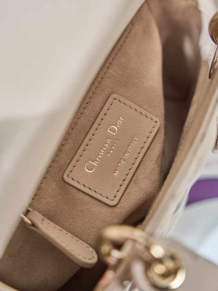 Dior Classic Lady Lambskin Handbag in Blush Pink