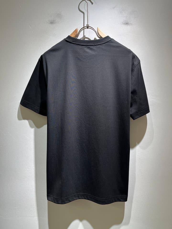 Loro Piana Men's Logo Rubberized Short Sleeve T-Shirt – Spring/Summer 2025 in Charcoal Gray