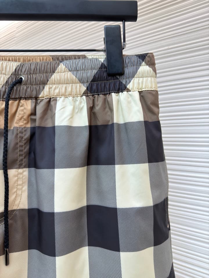 Burberry Classic Check Beach Shorts in Khaki