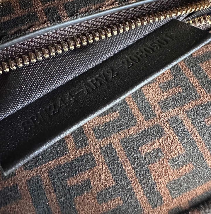 Fendi Peekaboo Classic Calfskin Satchel in Dark Coffee Brown Leather