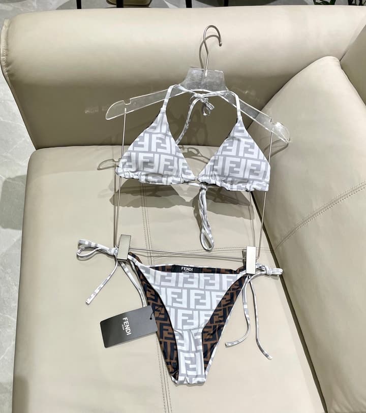 Fendi Reversible One-Piece Swimsuit in Blue Monogram