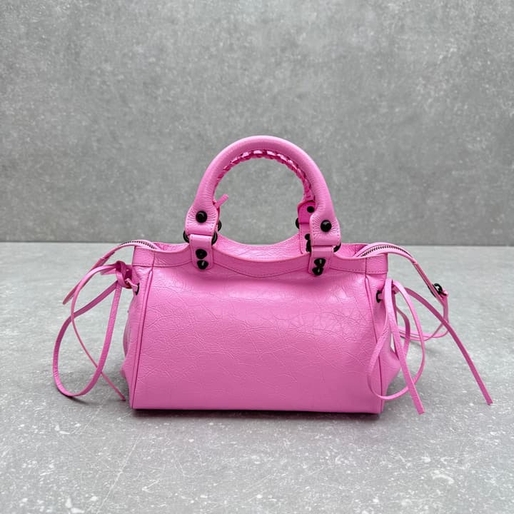 Balenciaga Le City Bowling Bag – Qixi Limited Edition in Black Oil Wax Leather