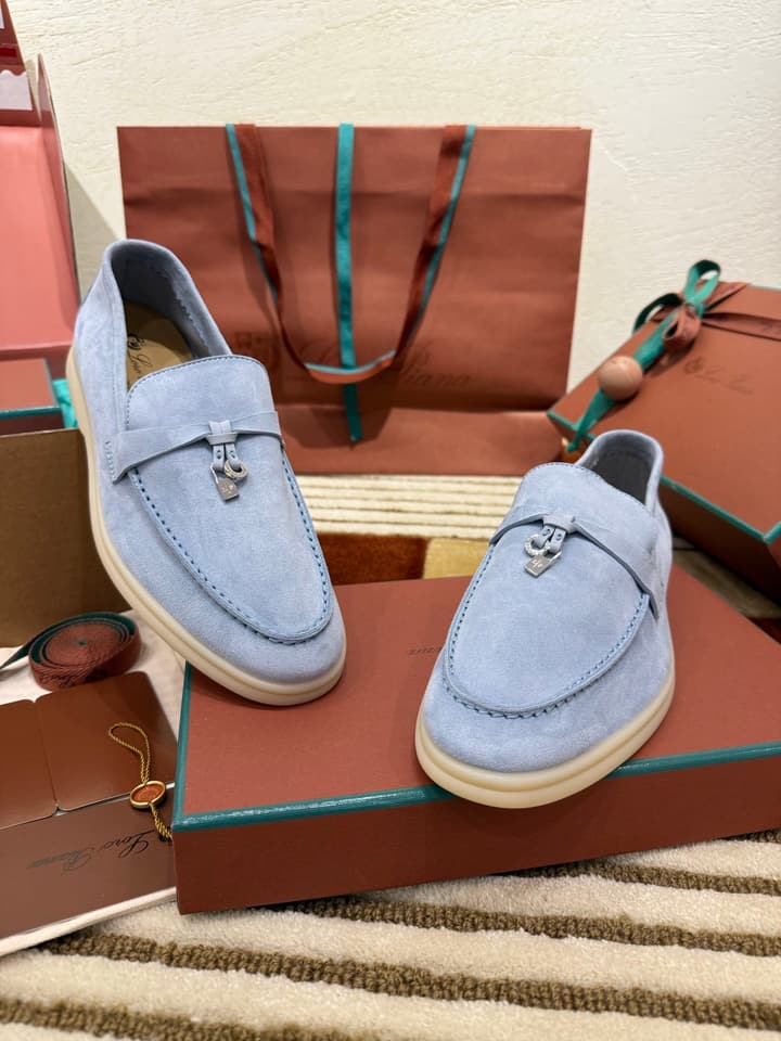 Loro Piana My Charms Classic Loafers in Nude