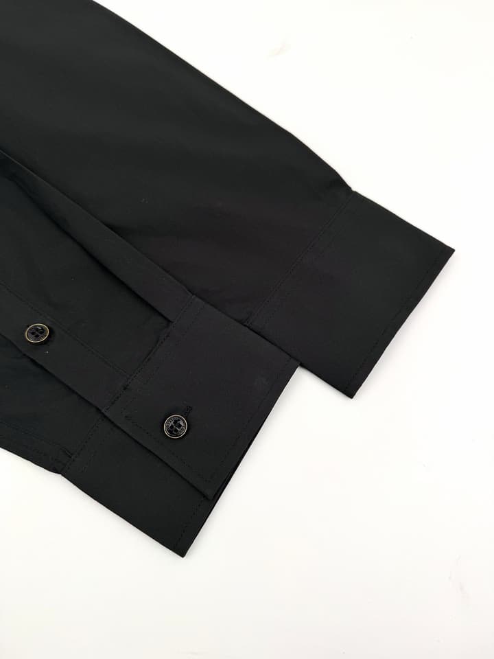 Louis Vuitton Beaded Signature Silk Blend Shirt in Matte Black With Beaded Logo
