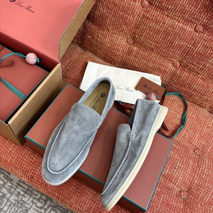 Loro Piana Suede Loafers in Brown