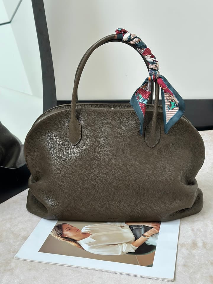The Row Agnes 15 Leather Bowling Bag