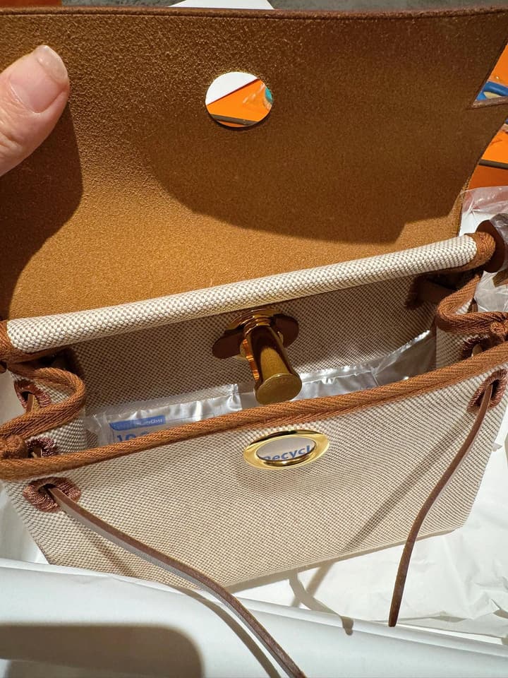 Hermès Herbag 20 Mini Canvas Woven Handbag