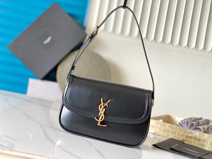 Saint Laurent Solferino Shoulder Bag in Black