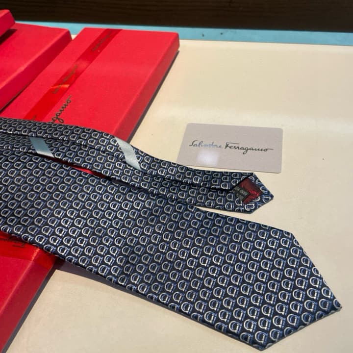 Ferragamo Men's Silk Tie Series in Burgundy
