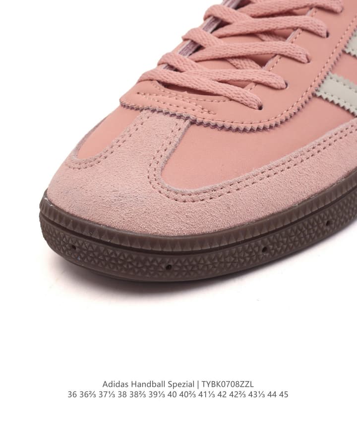 Adidas Handball Spezial Low-Top Retro Sneakers in Dusty Pink Suede