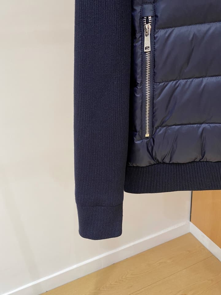Prada Spliced Knit Down Jacket – FW2024 in Black Knit Down Jacket