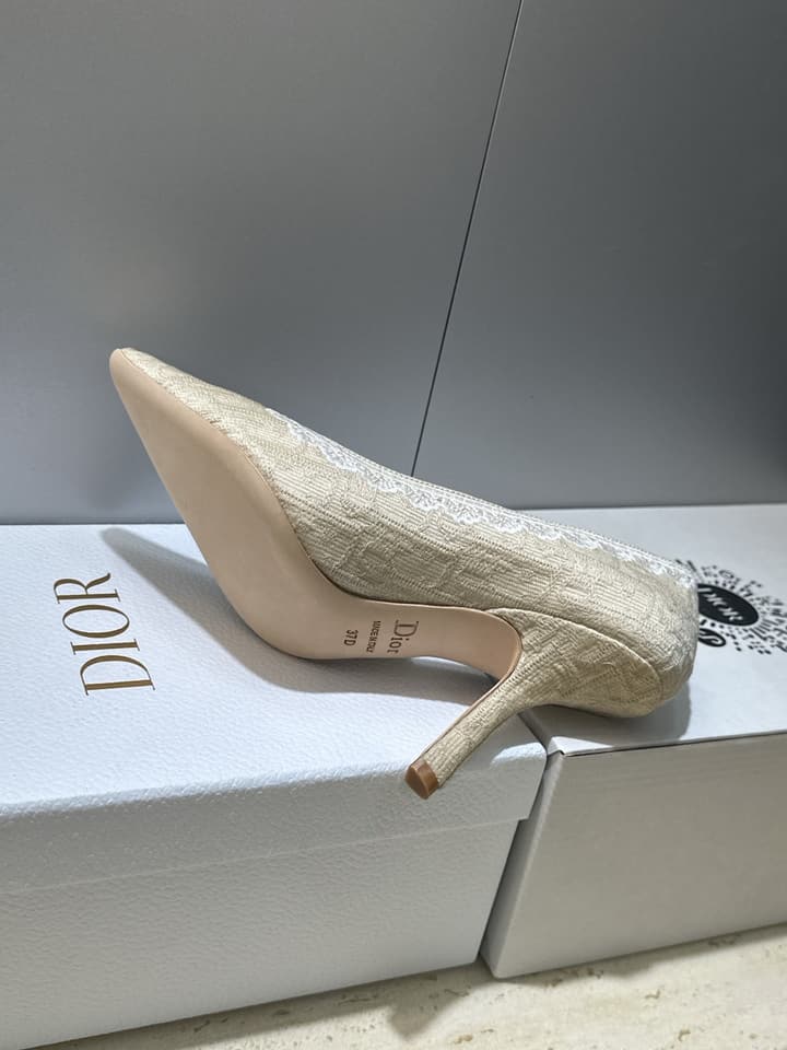 Dior J'Adior Dentelle Jelly Bow Pumps – 2026 Early Spring Collection in Black 6.5cm Heel