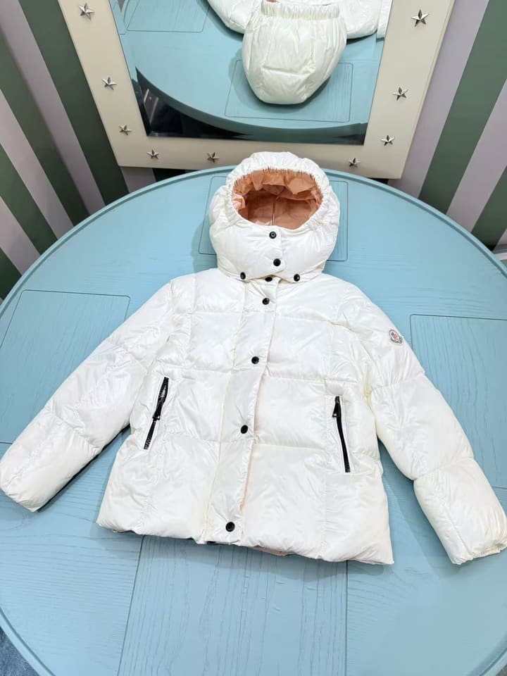Moncler Children's Puffer Jacket – Kids Collection – 2025FW in Glossy Black