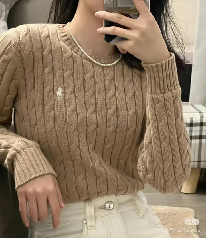 Ralph Lauren Cable Knit Sweater in Bright Yellow
