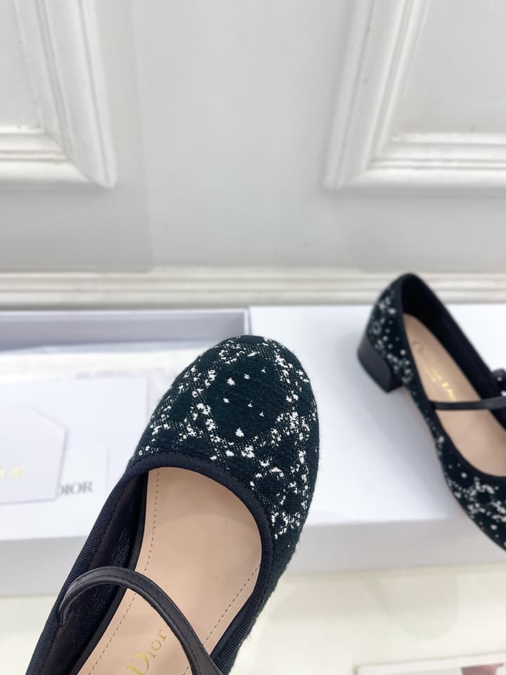 Dior Cannage Pearl Ballet Pumps – 2024 Early Spring Collection in Cream Mary Jane
